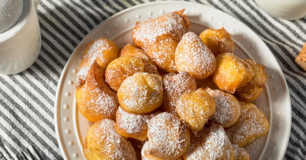 zeppoles in a bowl