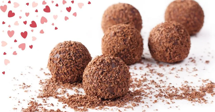 Chocolate truffles for valentines day